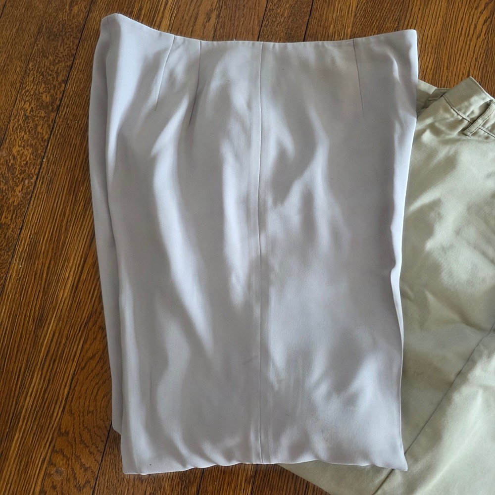 Talbots Soft Surroundings Lands End Petite Pants Lot Size 12P Navy White Khaki - Picture 7 of 10